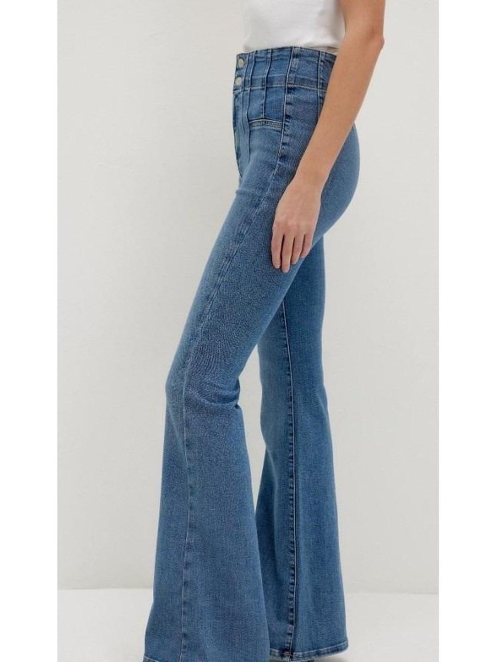 Free People Jayde Flare Jeans In Sunburst